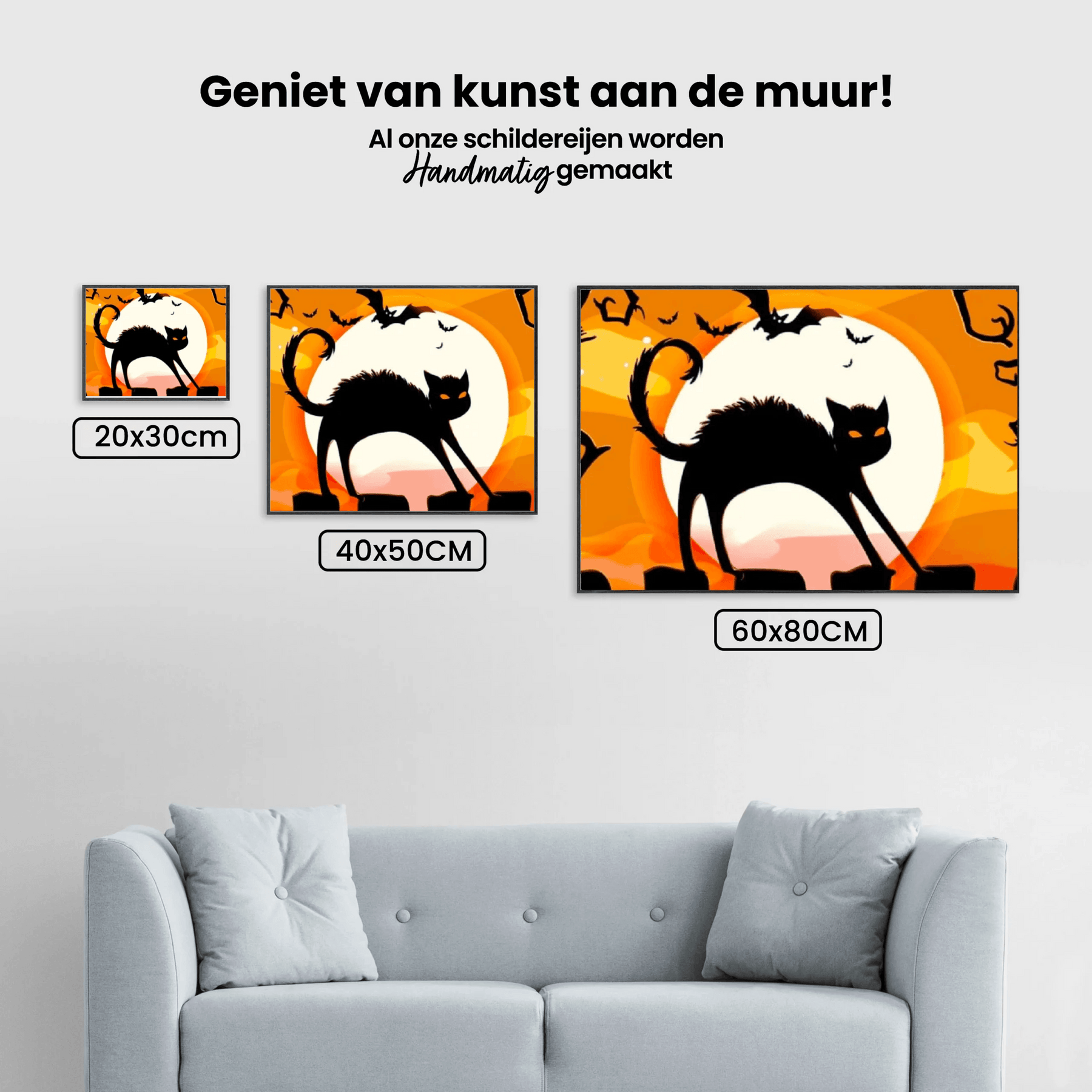 Diamantmalerei Schwarze Katze in der Nacht - SEOS Shop ®