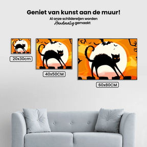 Diamantmalerei Schwarze Katze in der Nacht - SEOS Shop ®