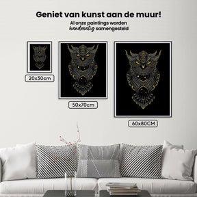 Diamantmalerei Schwarze und gelbe Eule - SEOS Shop ®