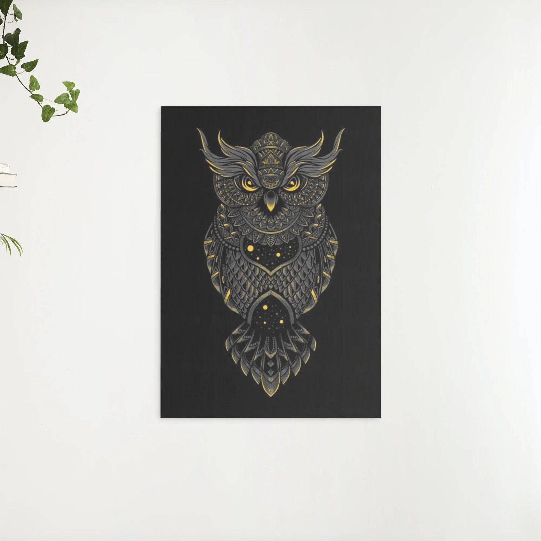 Diamantmalerei Schwarze und gelbe Eule - SEOS Shop ®