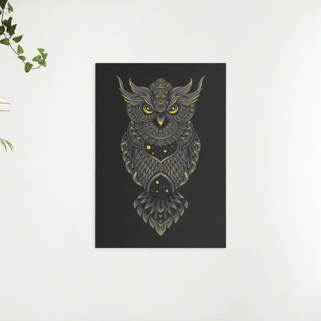 Diamantmalerei Schwarze und gelbe Eule - SEOS Shop ®