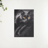 Diamantmalerei Schwarze Katze und gelbe Augen - SEOS Shop ®