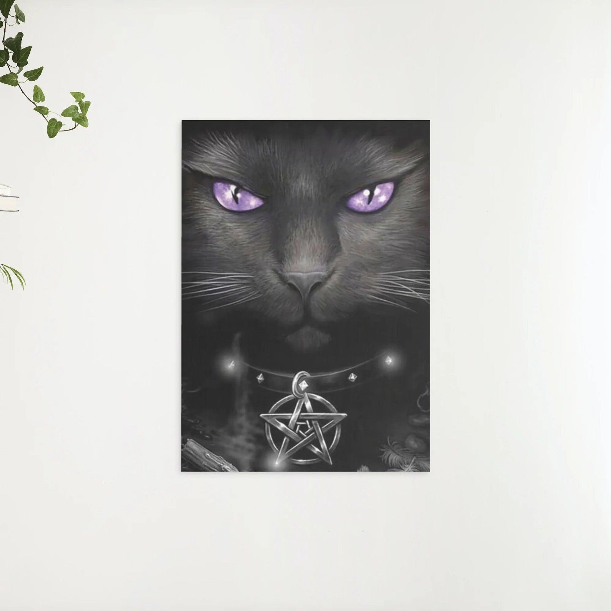 Diamantmalerei Schwarze Katze und lila Augen - SEOS Shop ®