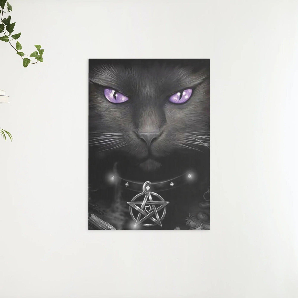 Diamantmalerei Schwarze Katze und lila Augen - SEOS Shop ®