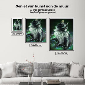 Diamantmalerei Schwarze Katze leuchtend - SEOS Shop ®