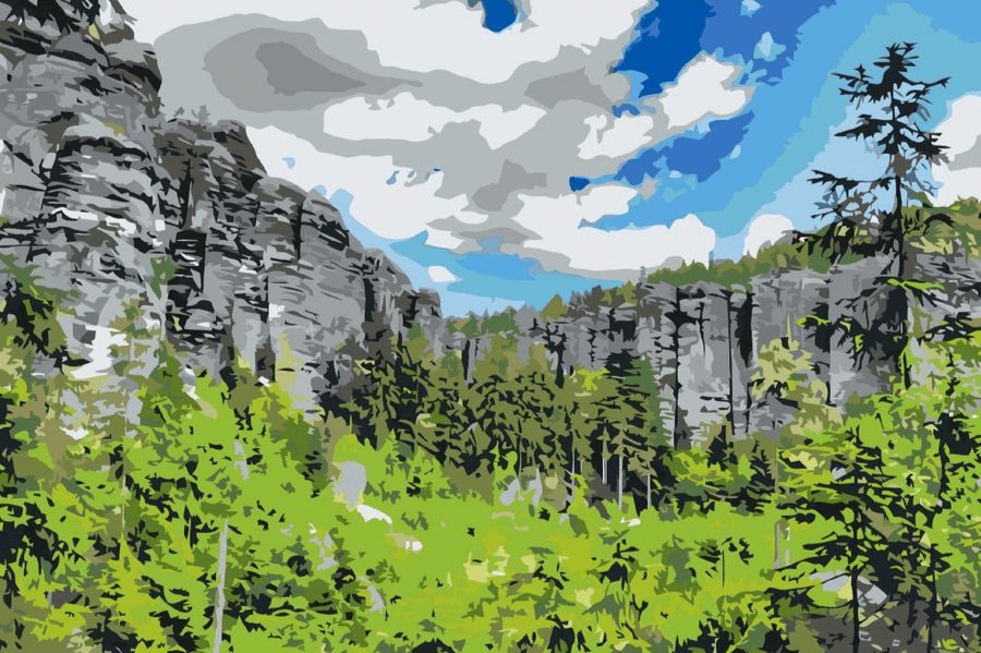 Diamond Painting - Adršpach Felsen - SEOS Shop ®