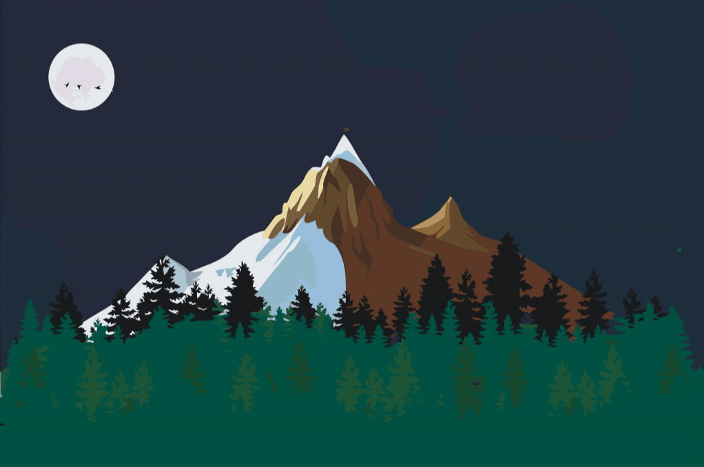 Diamantmalerei - Berge bei Nacht - SEOS Shop ®