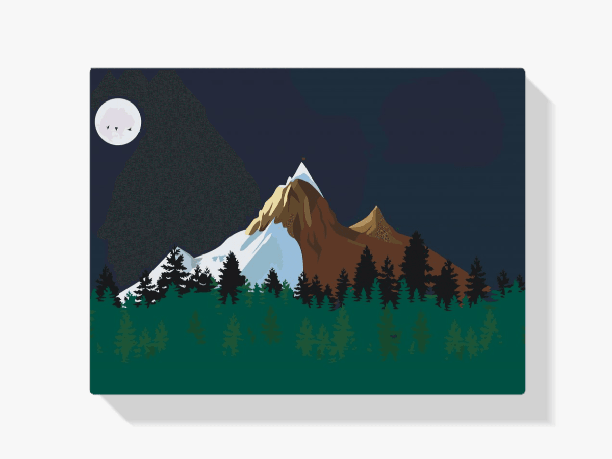 Diamantmalerei - Berge bei Nacht - SEOS Shop ®