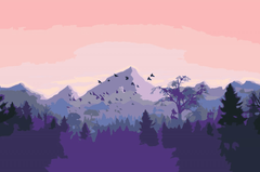 Diamantmalerei - Berge bei Sonnenuntergang - SEOS Shop ®