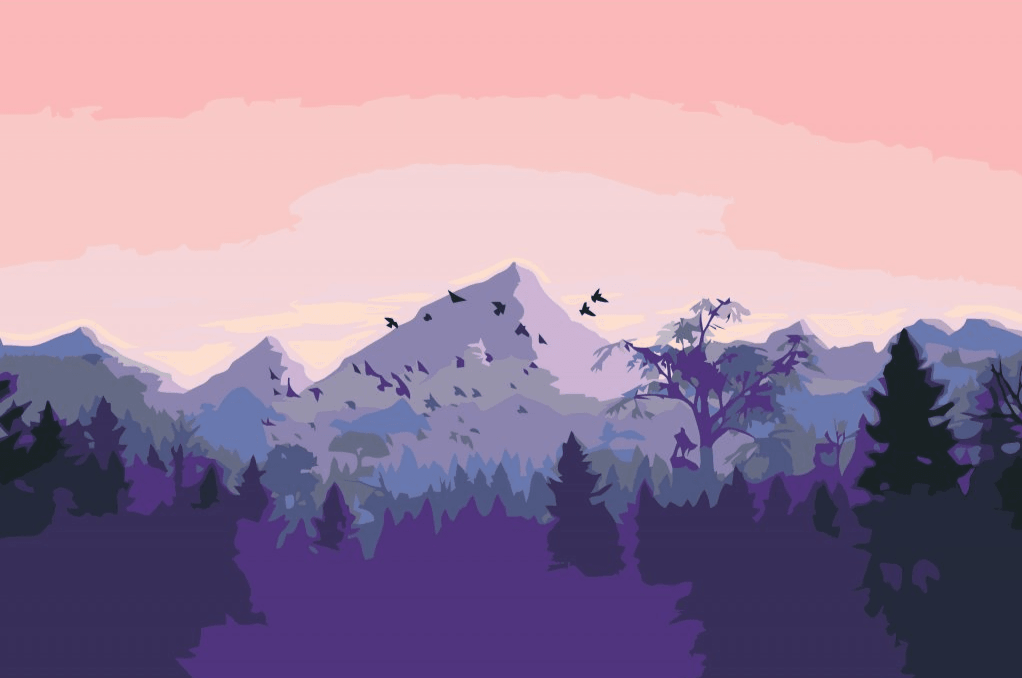 Diamantmalerei - Berge bei Sonnenuntergang - SEOS Shop ®