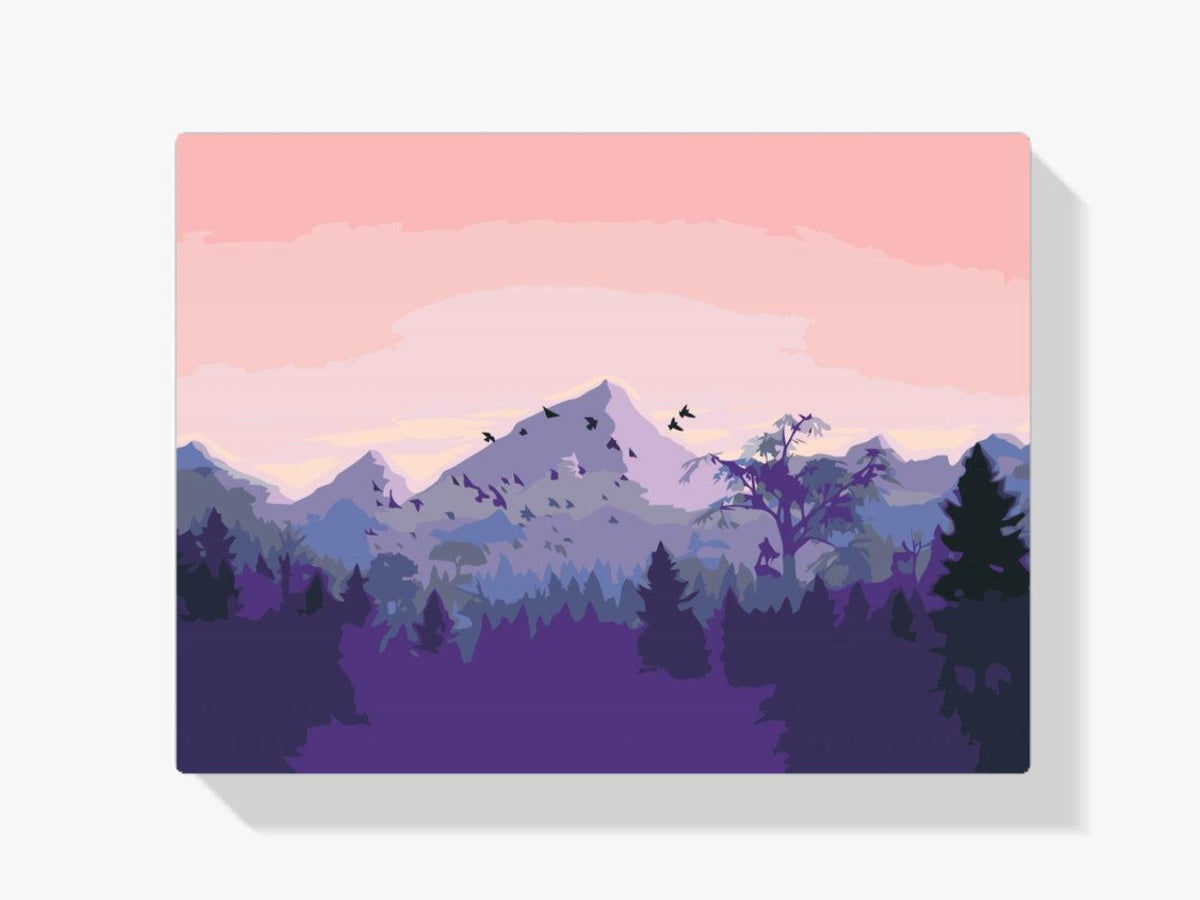 Diamantmalerei - Berge bei Sonnenuntergang - SEOS Shop ®