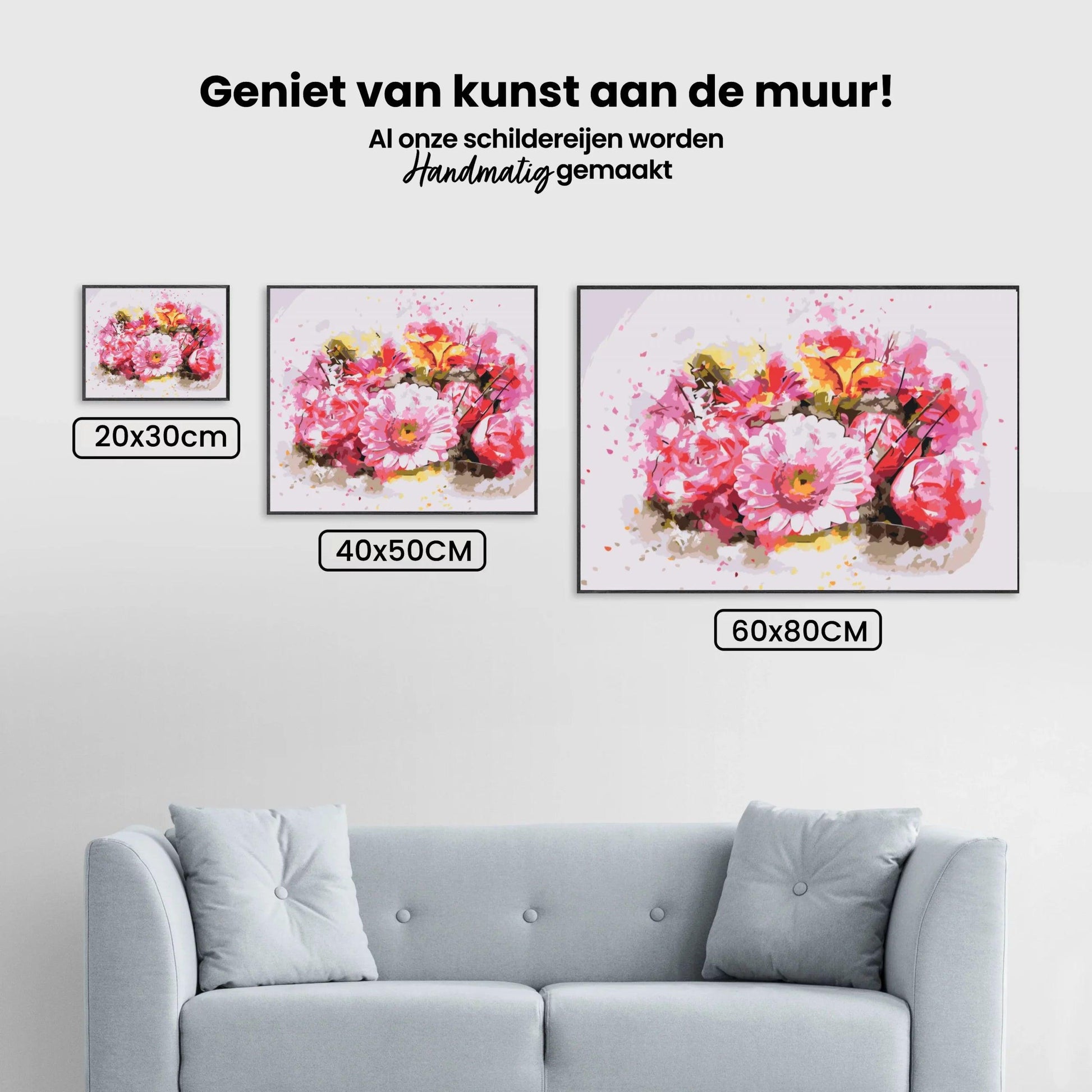 Diamantmalerei - Strauß rosa Blumen - SEOS Shop ®