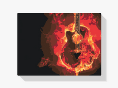 Diamantmalerei - Brennende Gitarre - SEOS Shop ®