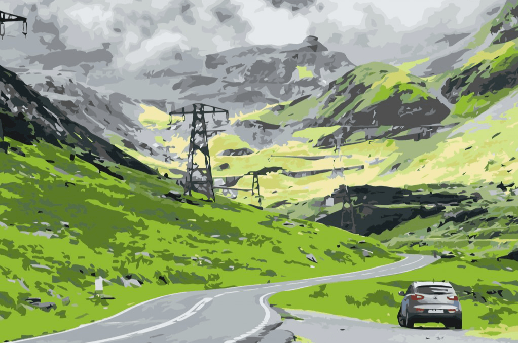 Diamantmalerei - Die Transfagarasan-Straße in Rumänien - SEOS Shop ®