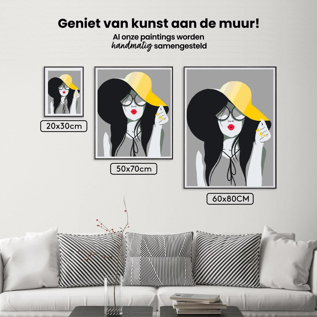 Diamond Painting - Die Dame mit dem gelben Hut - SEOS Shop ®