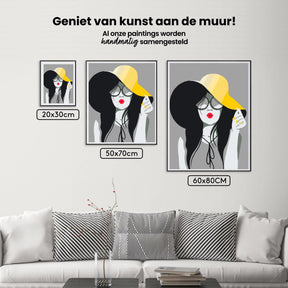 Diamond Painting - Die Dame mit dem gelben Hut - SEOS Shop ®