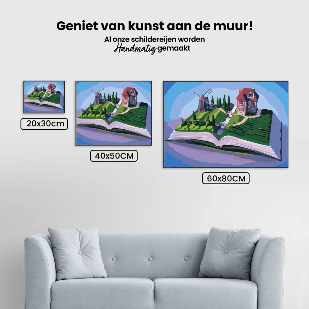 Diamond Painting - Die Mühle auf dem Buch - SEOS Shop ®