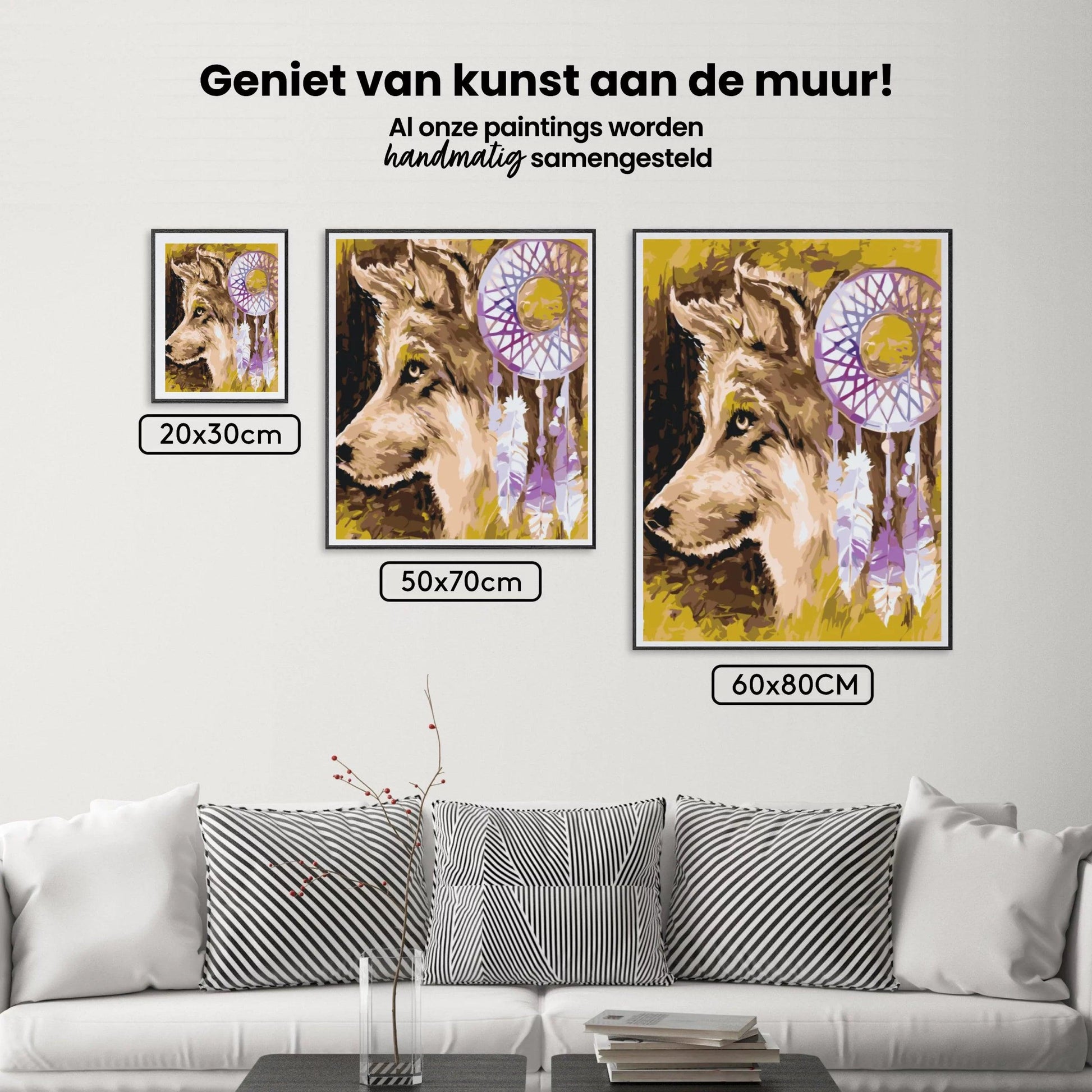 Diamond Painting - Der Wolf und der Traumfänger - SEOS®