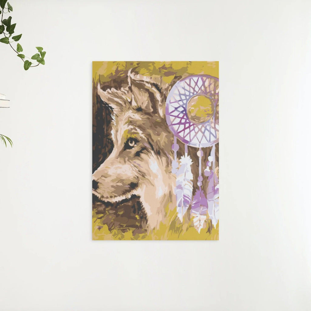 Diamond Painting - Der Wolf und der Traumfänger - SEOS®