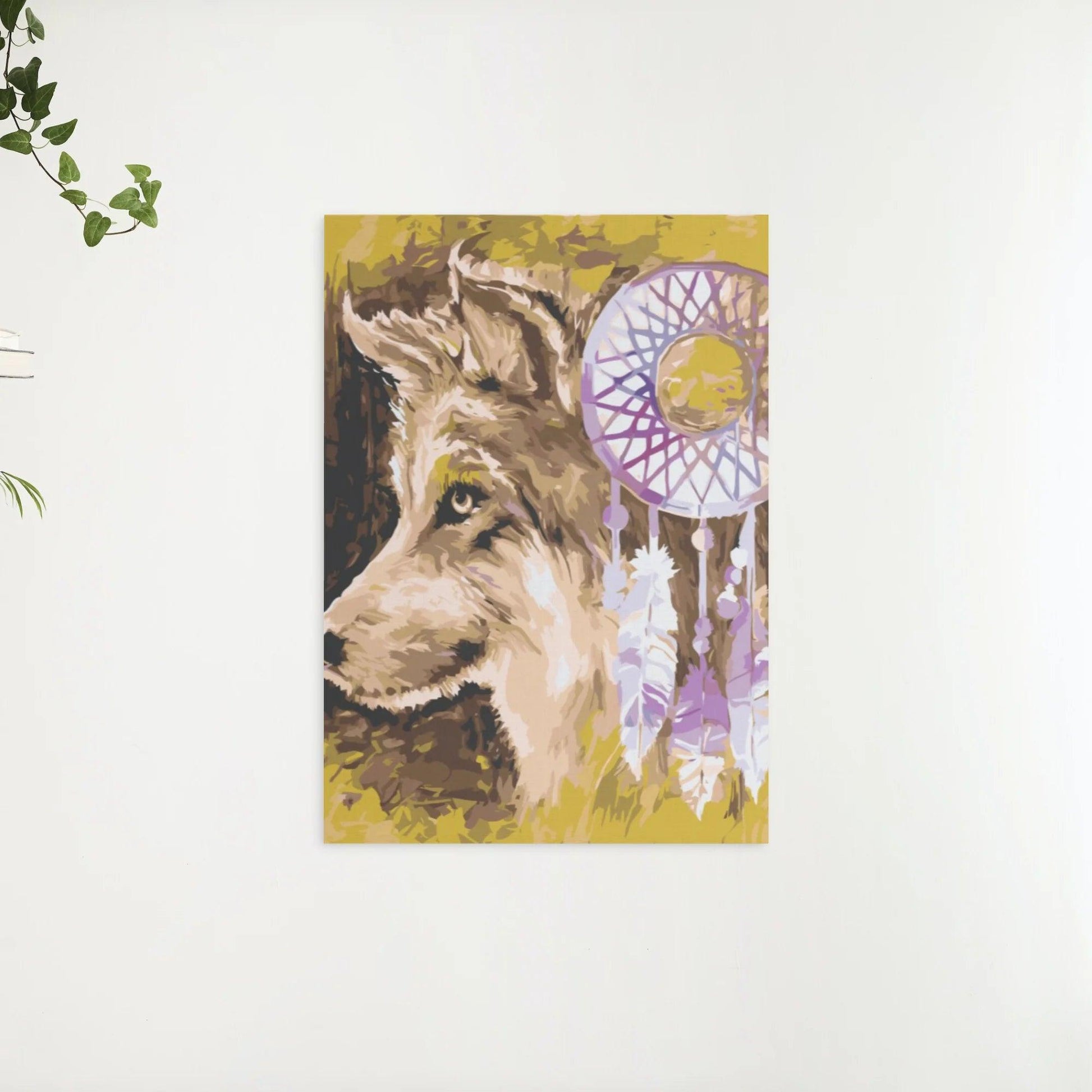 Diamond Painting - Der Wolf und der Traumfänger - SEOS®