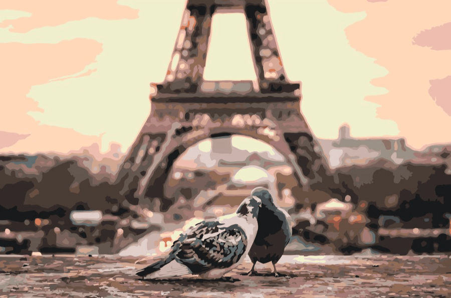 Diamantmalerei – Tauben in Paris – SEOS®