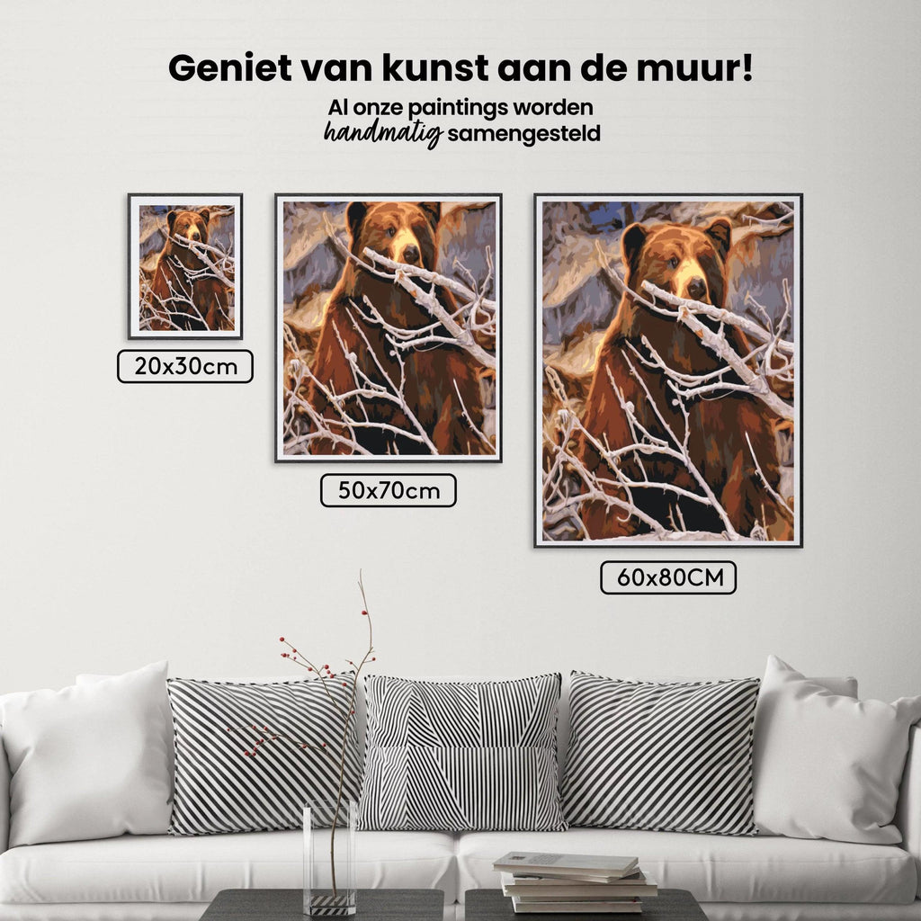 Diamantmalerei – Ein Bär lauert auf Beute – SEOS®