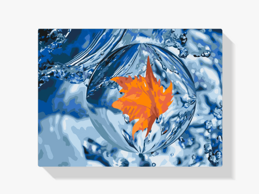 Diamantmalerei - Ein Blatt in einem Tropfen - SEOS Shop ®
