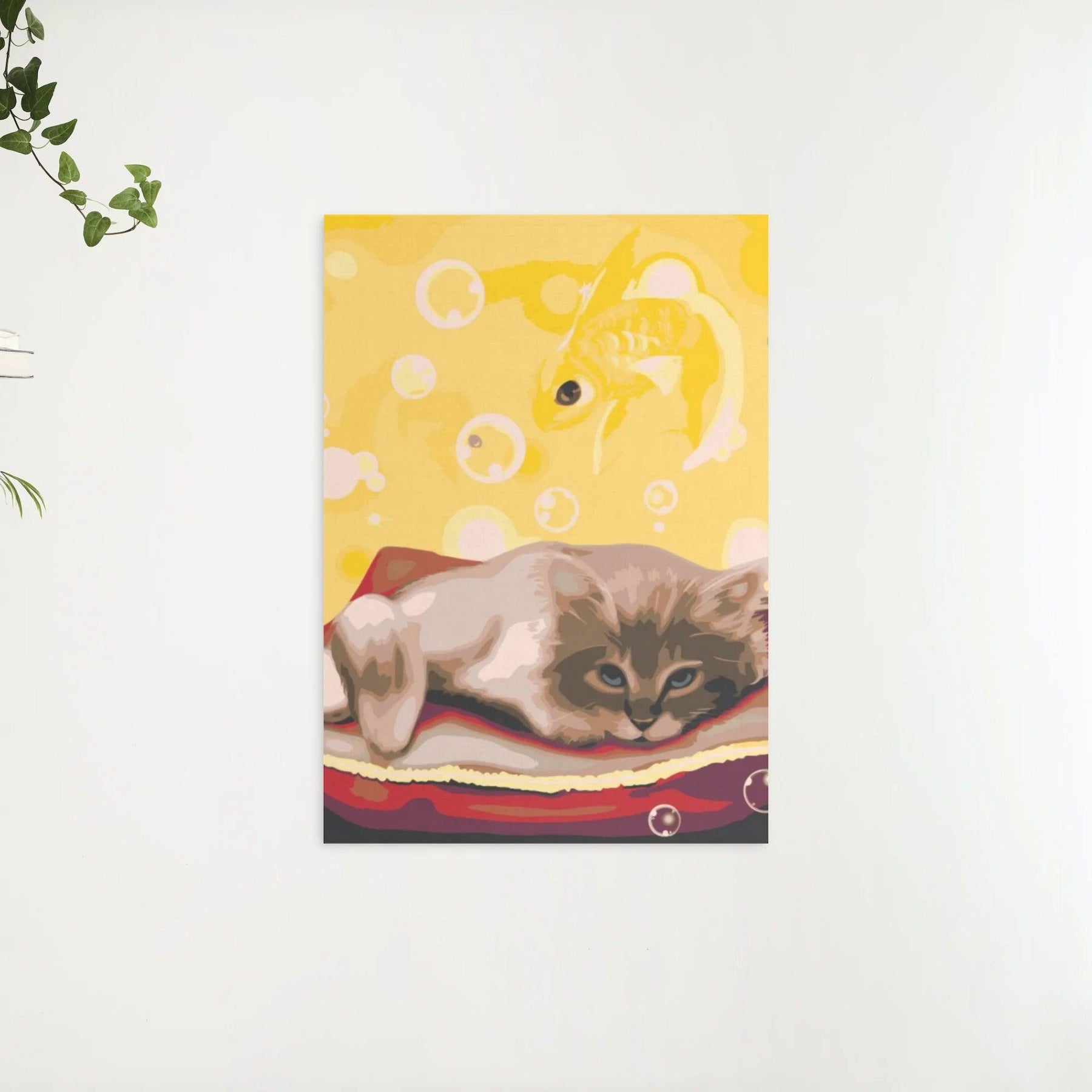Diamond Painting – Eine Katze träumt von einem Fisch – SEOS®