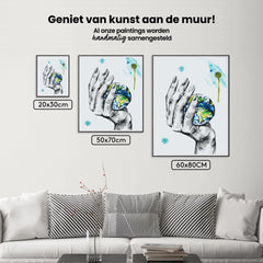 Diamantmalerei – Ein Planet in der Hand einer Frau – SEOS Shop ®