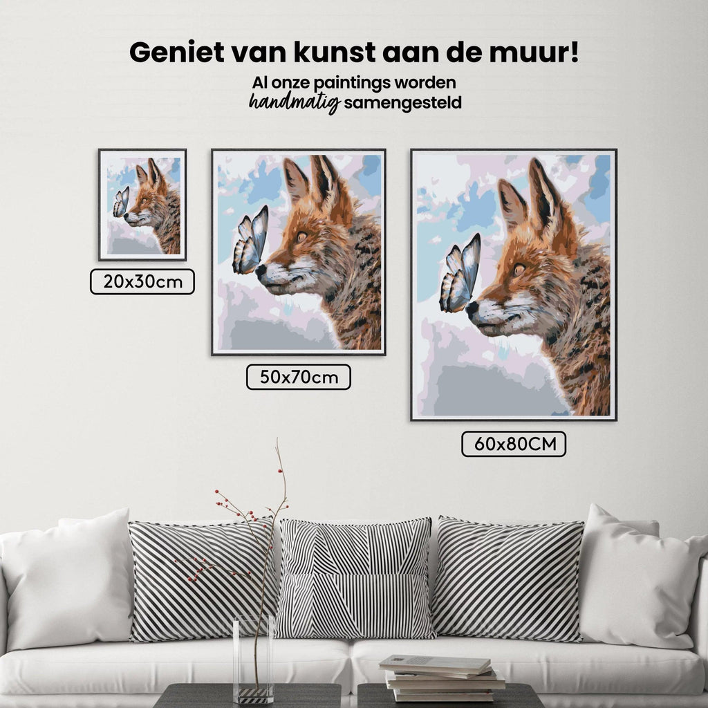 Diamond Painting – Ein Fuchs mit einem Schmetterling auf der Schnauze – SEOS®