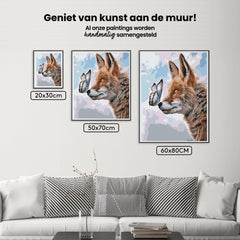 Diamond Painting – Ein Fuchs mit einem Schmetterling auf der Schnauze – SEOS®