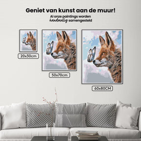 Diamond Painting – Ein Fuchs mit einem Schmetterling auf der Schnauze – SEOS®