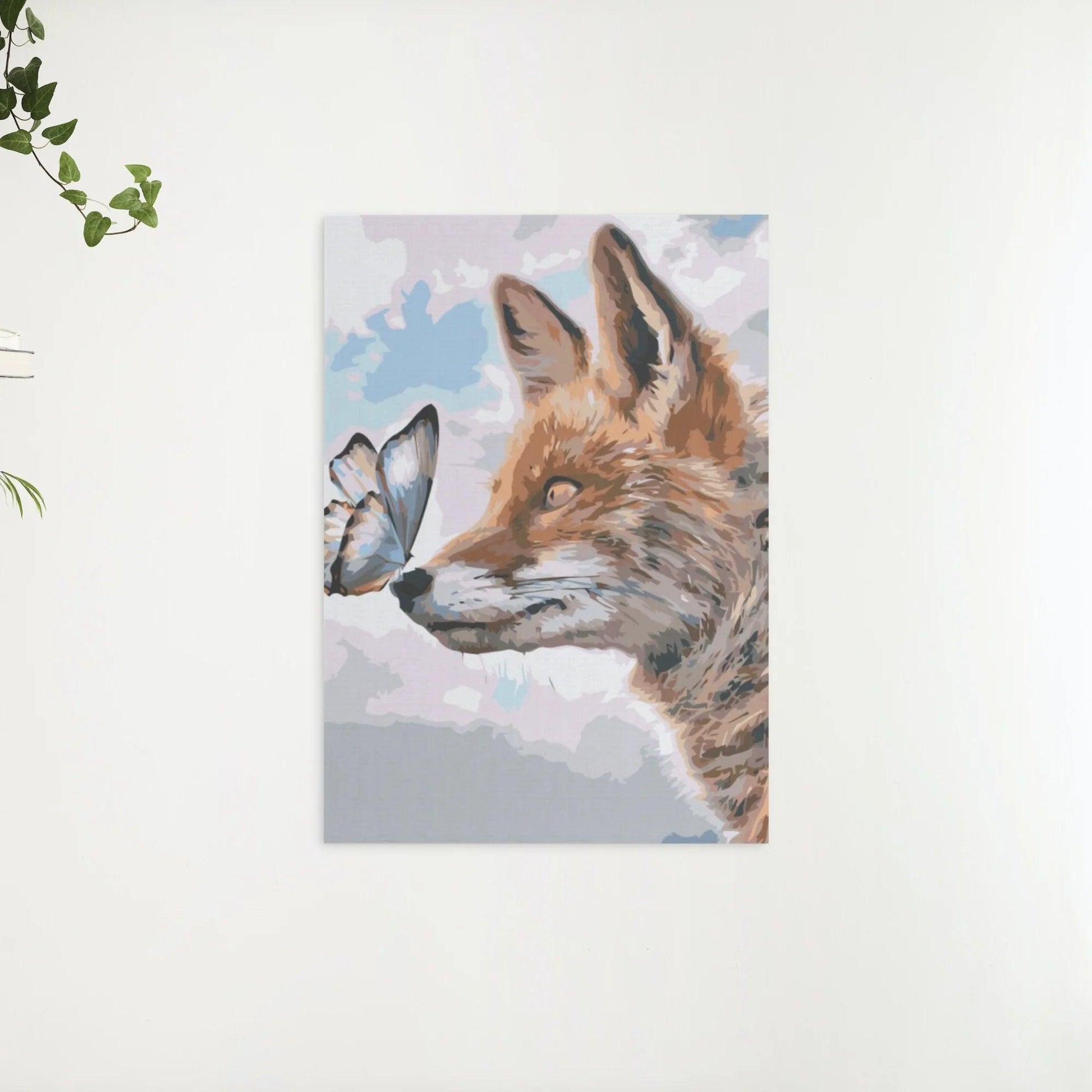 Diamond Painting – Ein Fuchs mit einem Schmetterling auf der Schnauze – SEOS®
