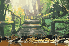 Diamond Painting - Entenfamilie im Park - SEOS®
