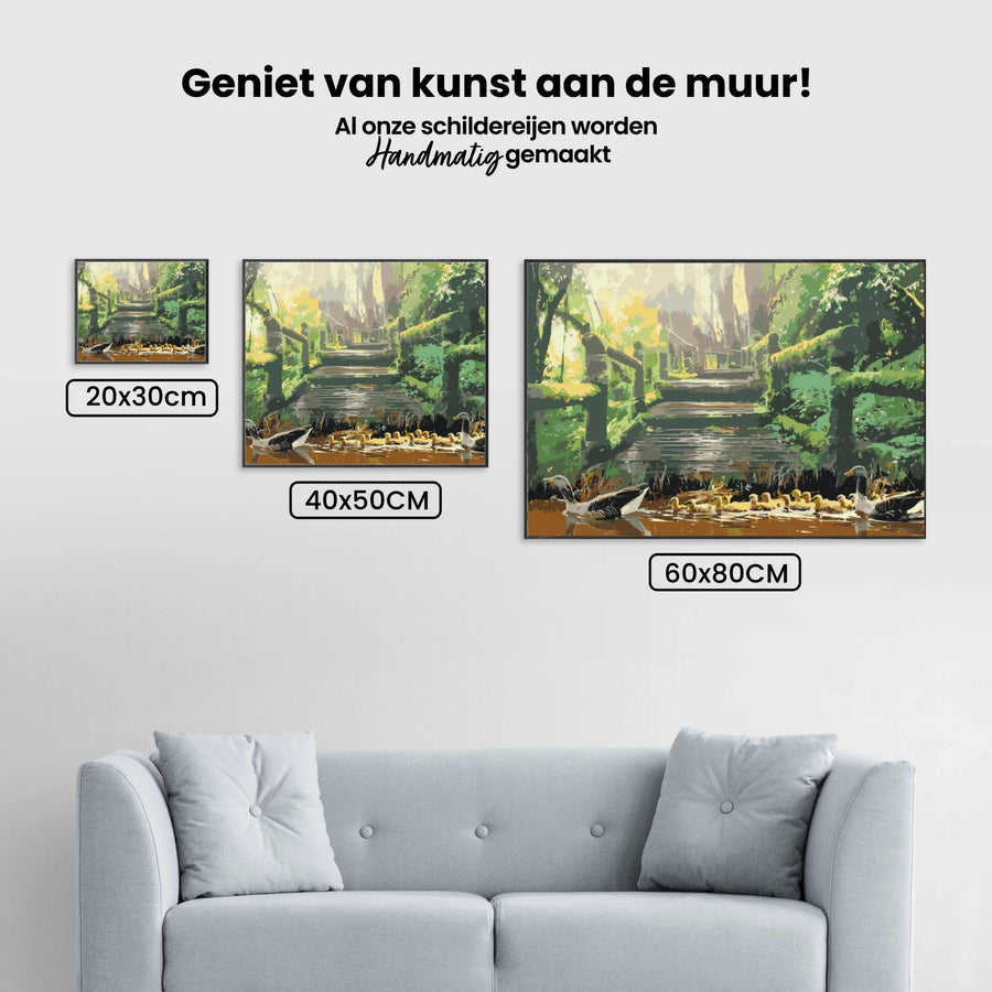 Diamond Painting - Entenfamilie im Park - SEOS®
