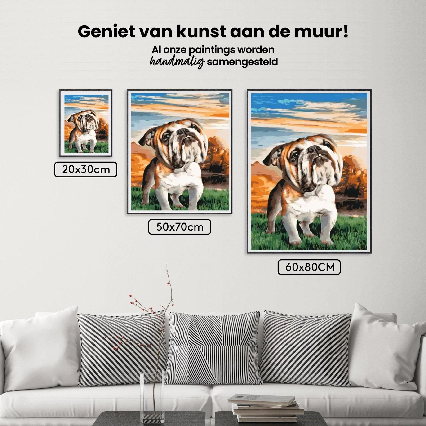 Diamond Painting - Englische Bulldogge im Garten - SEOS®