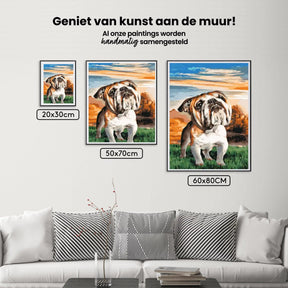 Diamond Painting - Englische Bulldogge im Garten - SEOS®