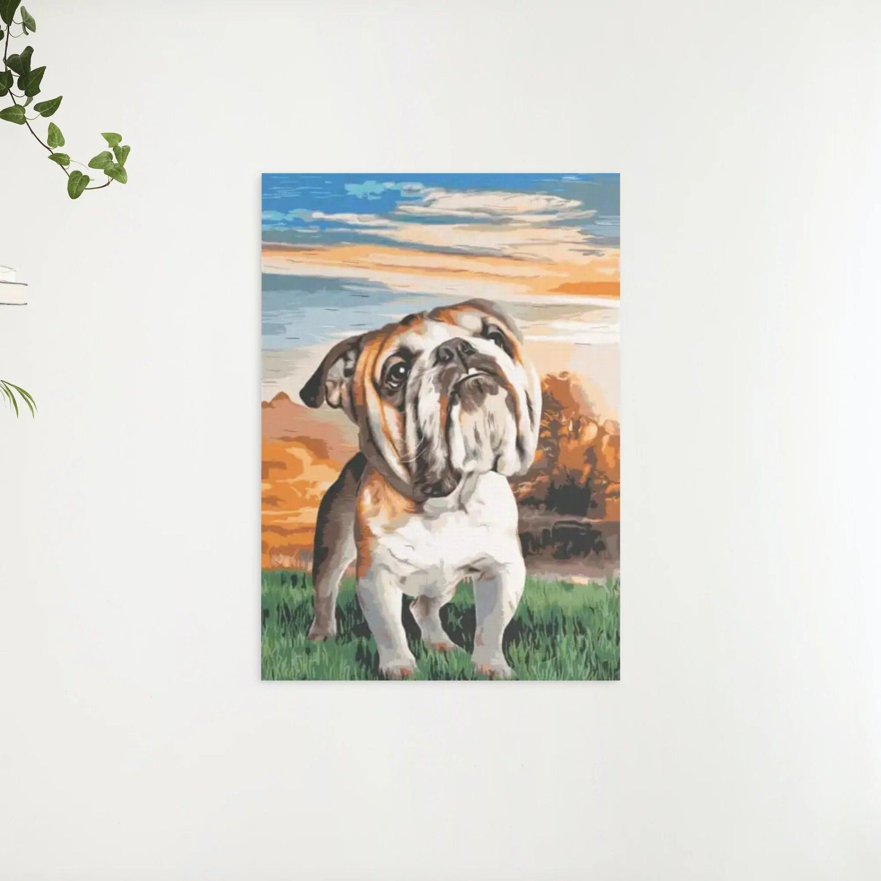 Diamond Painting - Englische Bulldogge im Garten - SEOS®