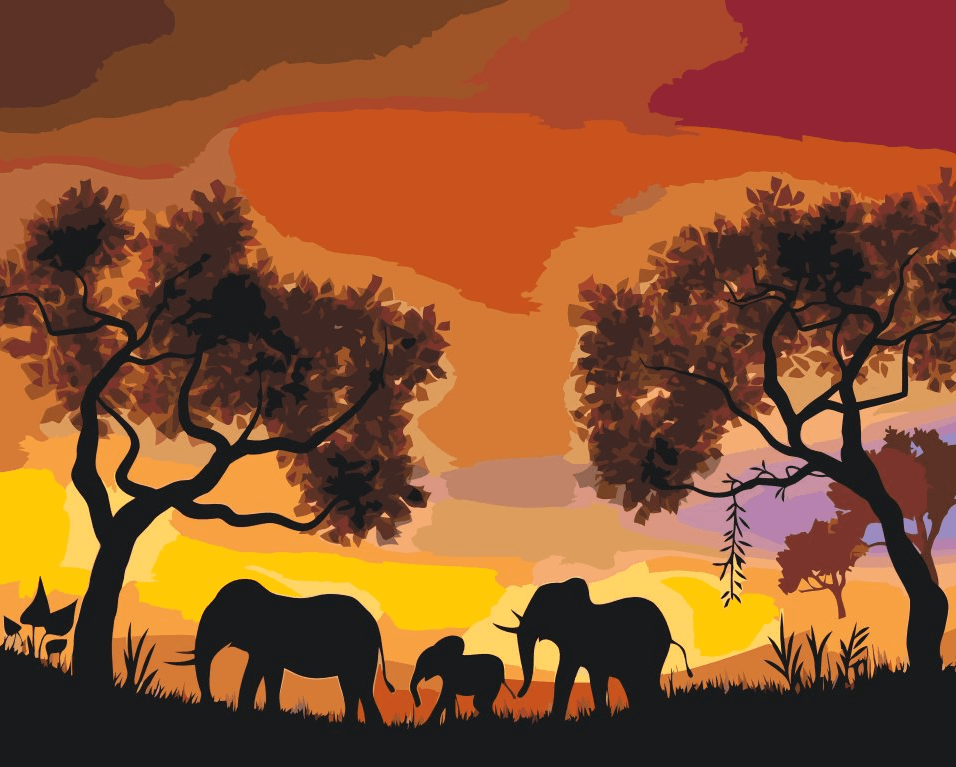 Diamond Painting - Elefantenfamilie - SEOS®