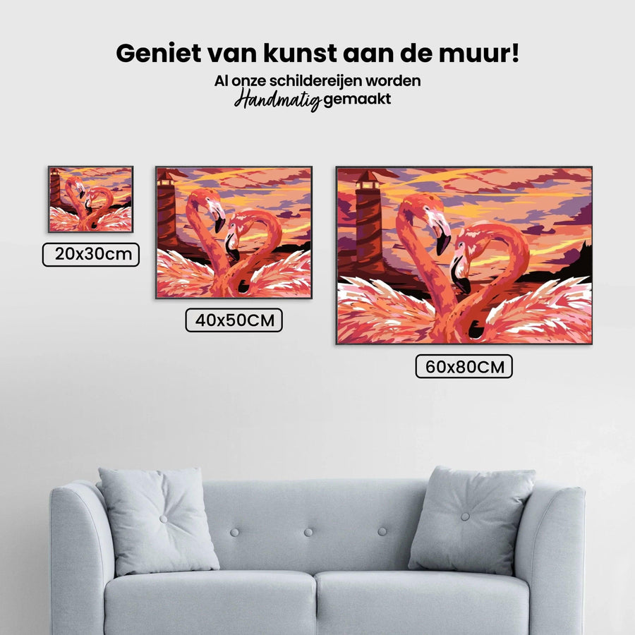 Diamantmalerei - Flamingo Liebespaar - SEOS®