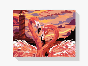 Diamantmalerei - Flamingo Liebespaar - SEOS®
