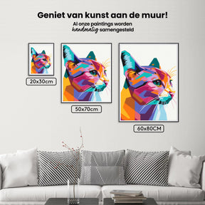 Diamantmalerei – Geometrische Katze – SEOS®
