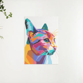 Diamantmalerei – Geometrische Katze – SEOS®