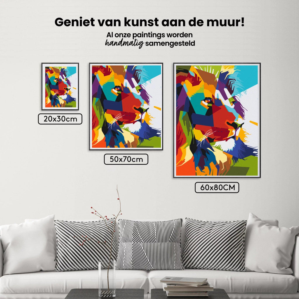 Diamantmalerei – Geometrischer Löwe – SEOS®