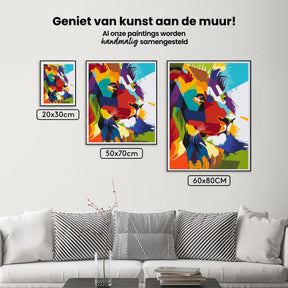 Diamantmalerei – Geometrischer Löwe – SEOS®