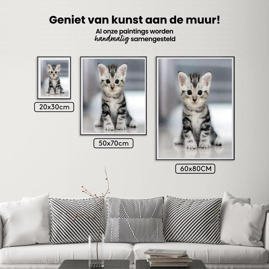 Diamantmalerei – Graues Kätzchen – SEOS®