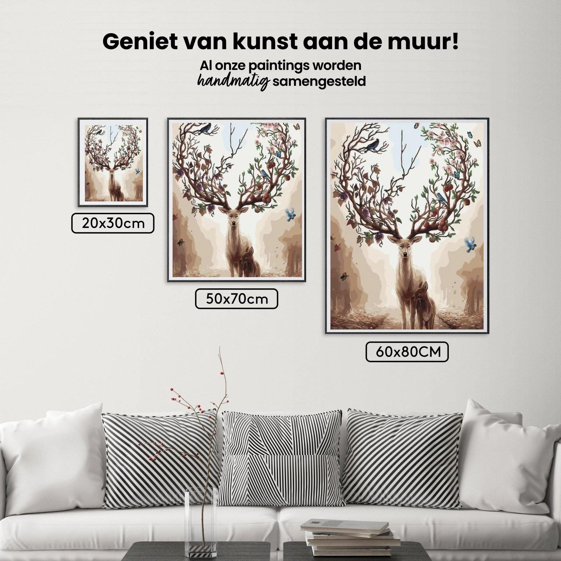 Diamond Painting - Hirsch mit Federgeweih - SEOS®