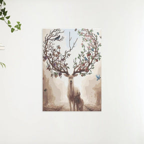 Diamond Painting - Hirsch mit Federgeweih - SEOS®