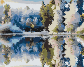 Diamantmalerei - Hirsch im Wald - SEOS®