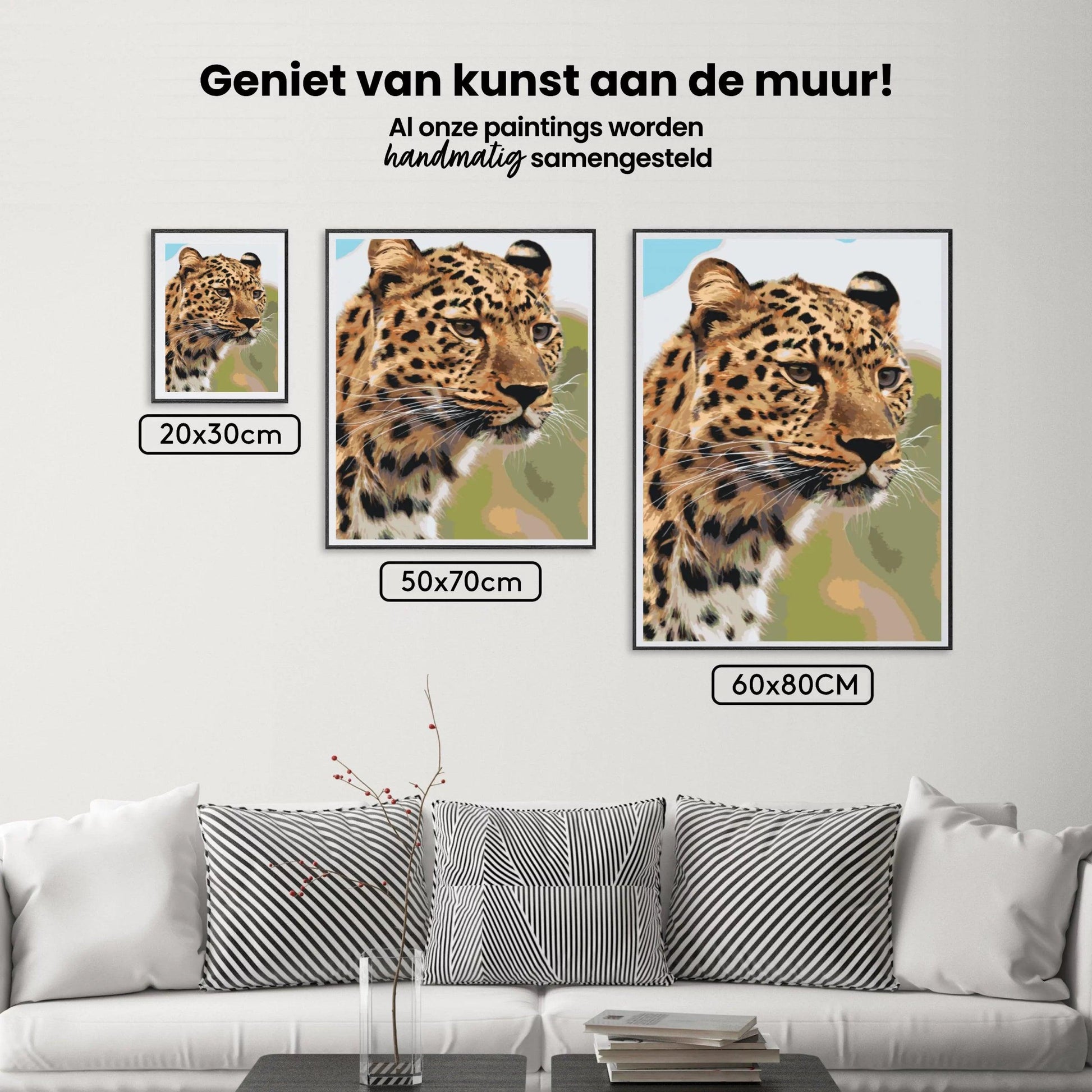 Diamantmalerei – Der Blick eines Leoparden auf die Jagd – SEOS®